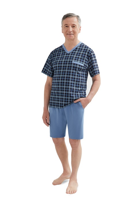 Férfi pizsama Marek, Martel, pamut, kék, M INTL