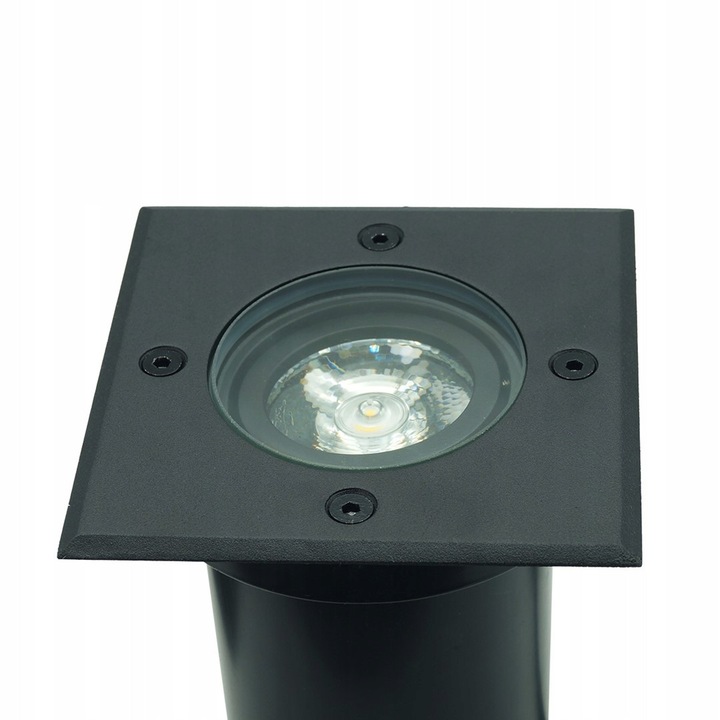 Lampa ERIDA, 11x11cm, 10W, IP67, neagra, cu un suport GU10