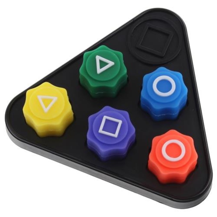 Gonggi, Nobo Kids, ügyességi játék, 5 kocka szett, 1,8x1,8x1,2cm, 7,5x7,5x0,7cm