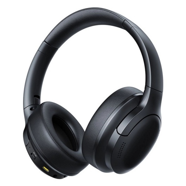 Baseus bass bh1 lite bluetooth fejhallgató sztereo, v5.3, mikrofon, zajszűrő + type-c tápkábel, fekete