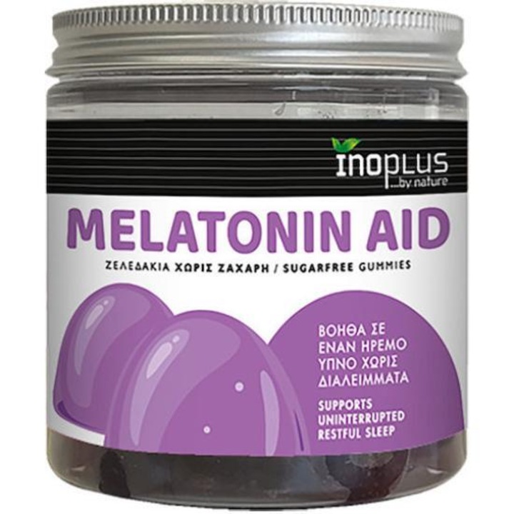INOPLUS Gummies Melatonina 60 buc, cu vitamine B6, pentru somn odihnitor