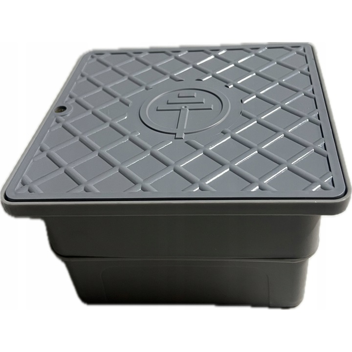 Conector de testare pentru paratrasnet NN 170x170x100, plastic rezistent la UV, culoare gri