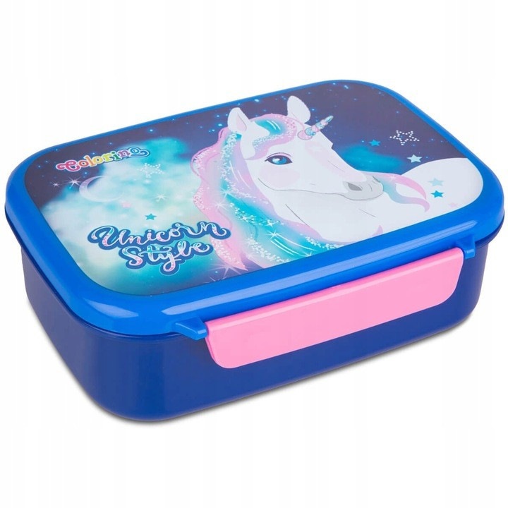 Cutie alimentara Colorino Unicorn, 765ml, 18x14x6cm, multicolor