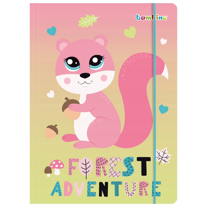 Mapa A4 cu elastic, MAJEWSKI, veverita, carton 300 g/m2, lucioasa