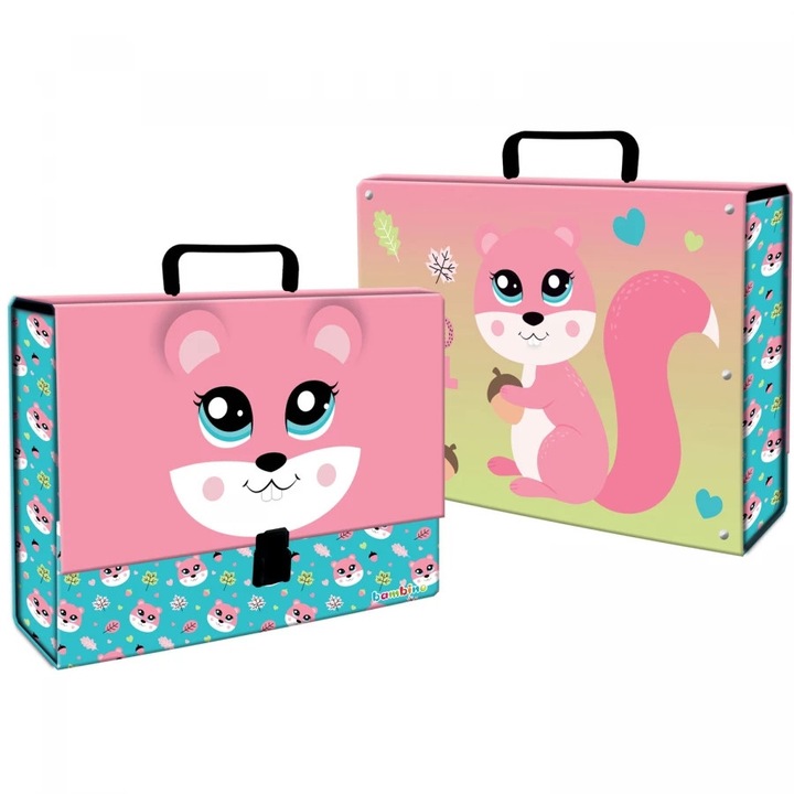 Mapa A4 XXL cu maner, MAJEWSKI, 33x24,8x9cm, din carton rigid, pentru documente si lucrari plastice