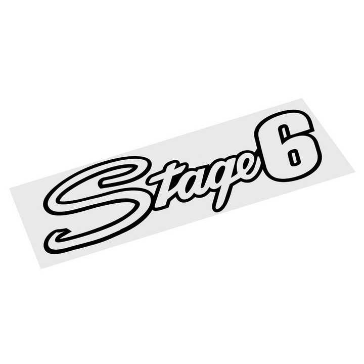 Matrica Stage6, 200x60 mm, fekete