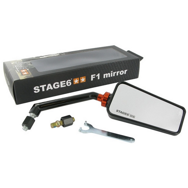 Oglinda auto, Stage6 Germania, Dreapta, Negru