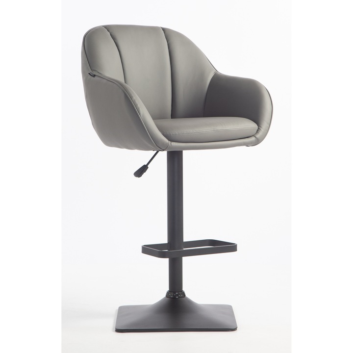 Votana HR2055KW Szürke modern műbőr szék fekete lábbal