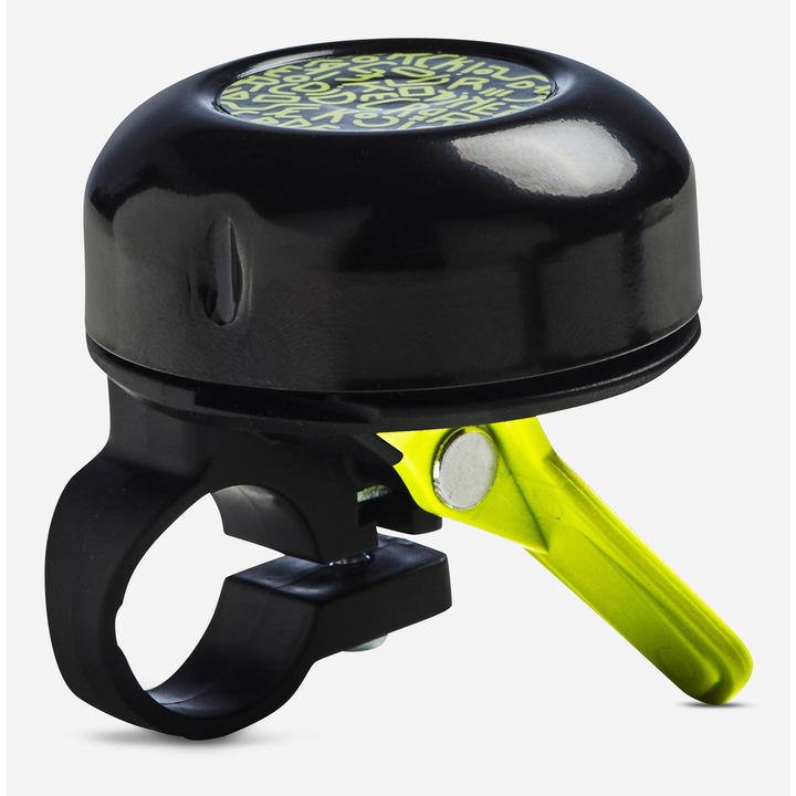 Звънец за велосипед easy dring 500 20-24 инча черно-жълт детски без размер, зелен анасон