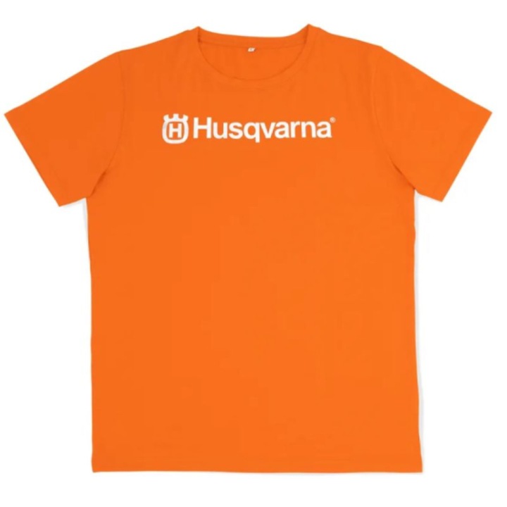 Tricou Husqvarna, unisex, reflectorizant, portocaliu, 100% bumbac, XL