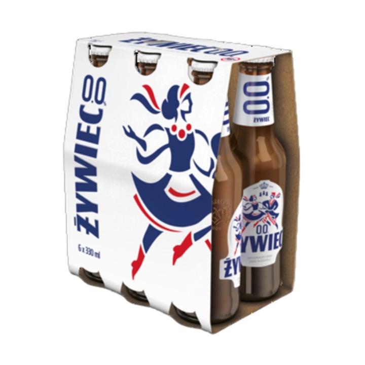 Bere fara alcool Zywiec 0,0%, 330ml, naturala, usoara, bax 6 sticle