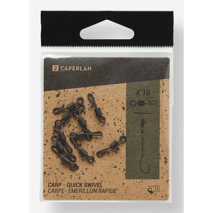 Vartej quick swivel x10 cu atasare rapida pescuit la crap fara marime