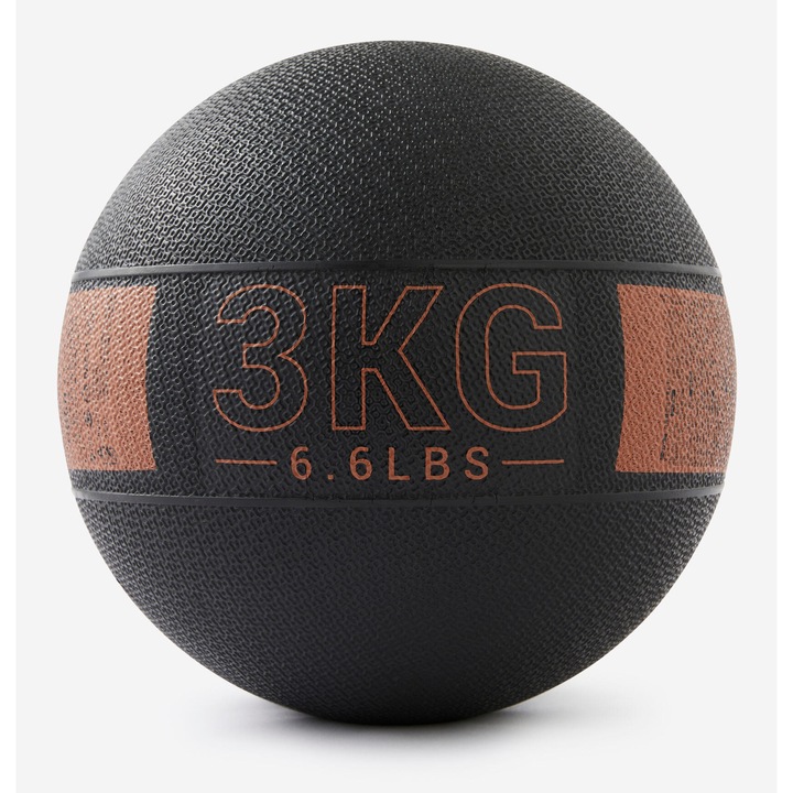 Minge medicinala cauciuc 3 kg negru-portocaliu 3 kg, negru