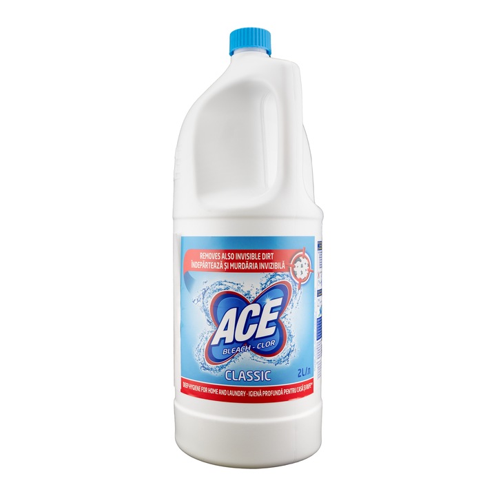 Inalbitor rufe P&G ACE, 2L, pentru tesaturi albe, eficient impotriva tuturor tipurilor de pete
