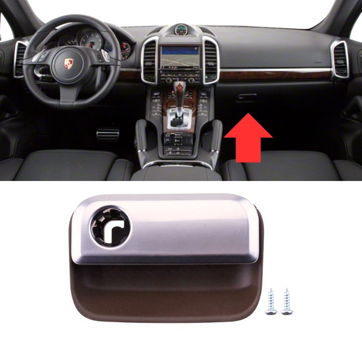 Kesztyűtartó fogantyú Porsche Cayenne 2010 - 2017 Barna 958552147023T0