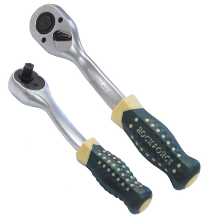 Cheie cu clichet Rockforce 1/2", 260mm, 72 dinti, ergonomic