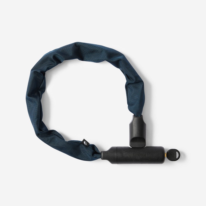 Антикражба за велосипед, верига, 500 м, син, без размер