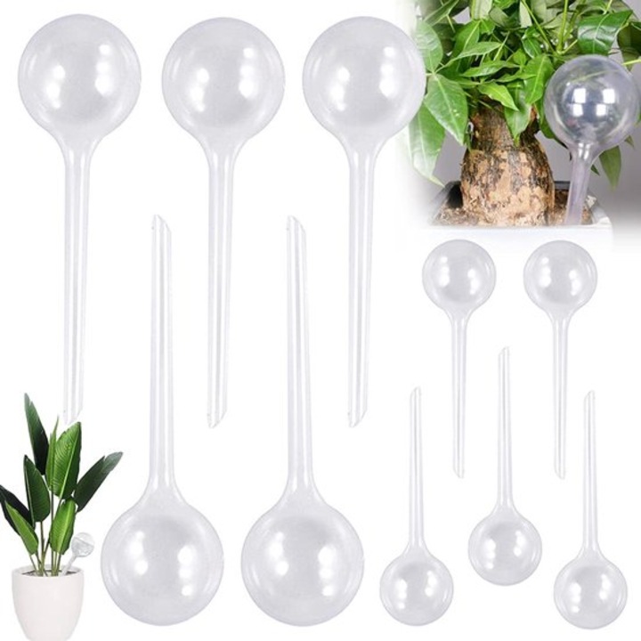 Set 10 udatoare automate plante transparent 15cm