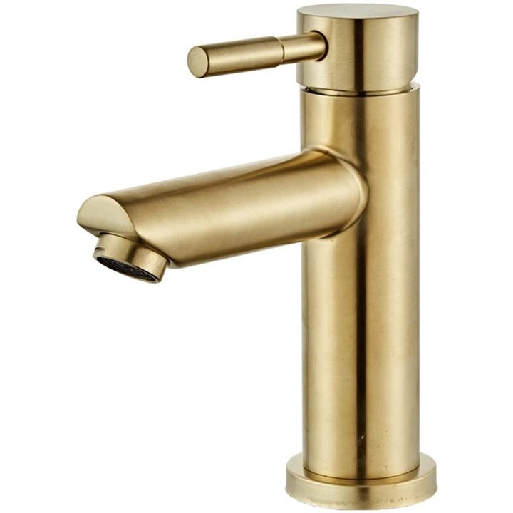 Baterie baie, monocomanda, alama, auriu, 80cm