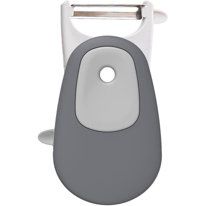 Curatator legume multifunctional 3 in 1, inox, pliabil, gri