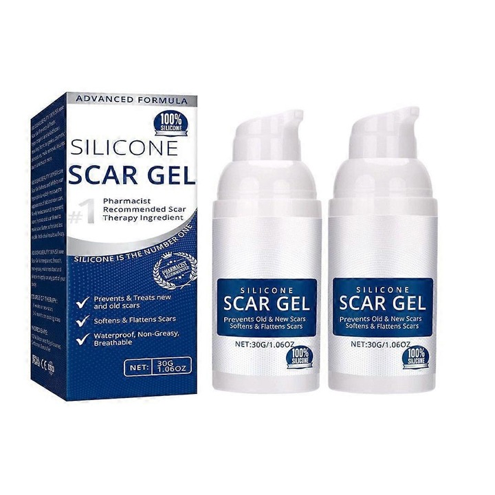 Hegjavító gél, 2 db, 30g, nem zsíros, Aloe kivonattal és E-vitaminnal, 10.2x4.2x4.2cm