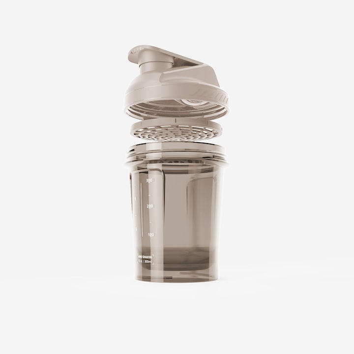 Mini shaker Corength 300ml cu sita, usor de transportat