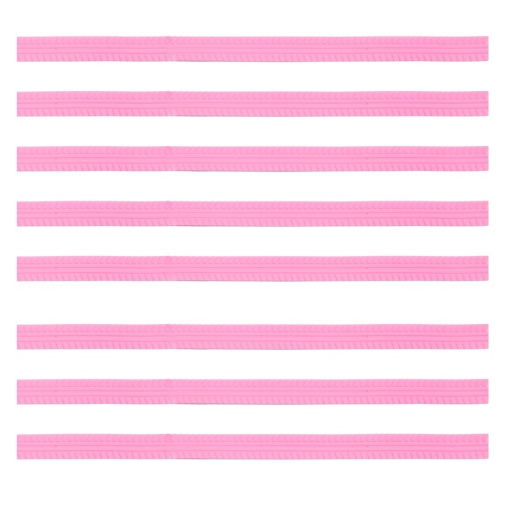 Capace roti bagaj, protectie din silicon, design anti-zgomot, roz, set