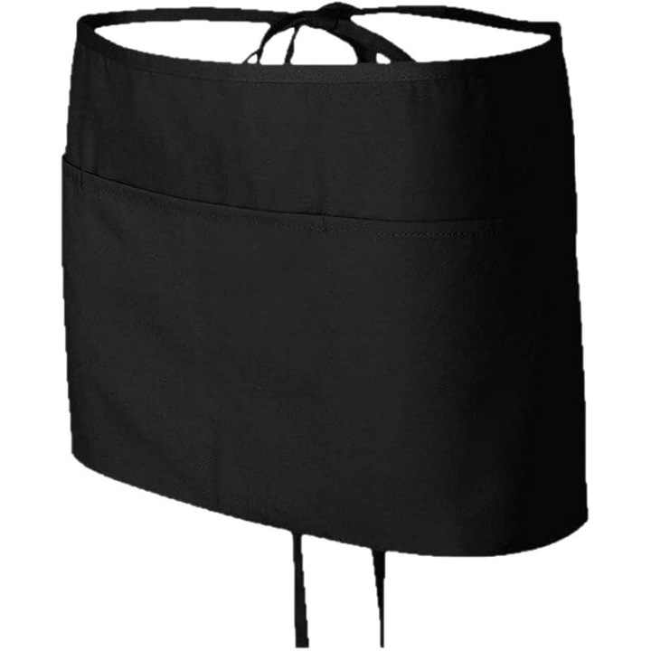 Set sorturi pentru chelneri, 3 buzunare, impermeabil, 60x30cm, negru