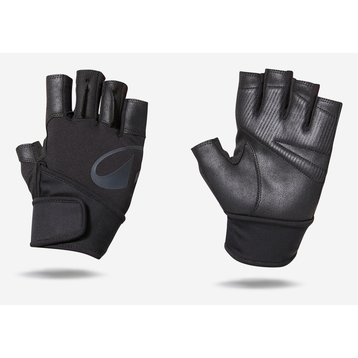 Manusi bodybuilding sustinere incheieturi si aderenta negru l, negru fumuriu