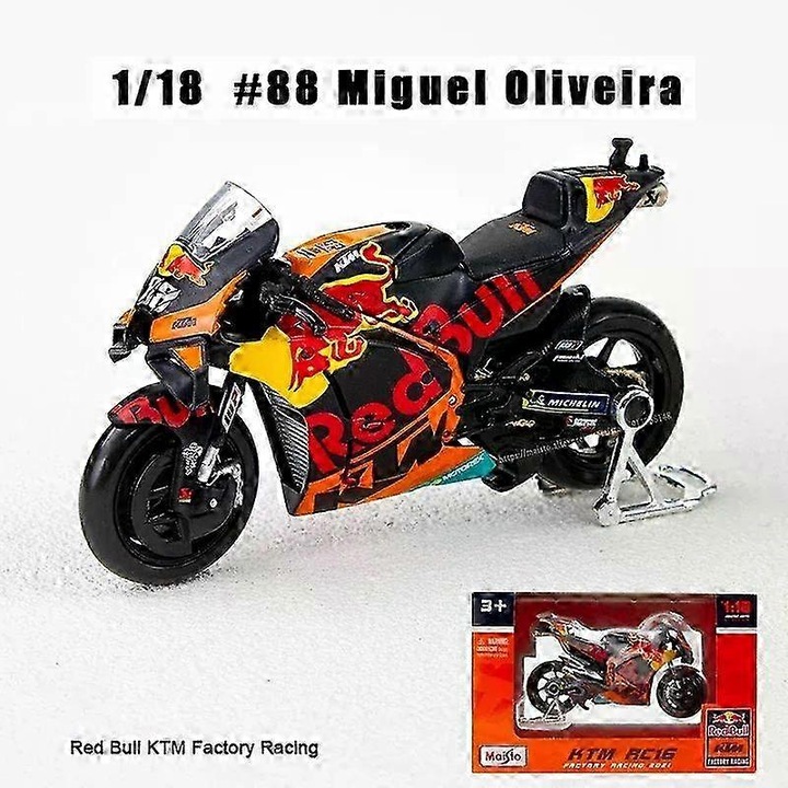 Мотоциклет играчка, 2021 Moto GP, 1:18, метал и пластмаса, 12смx4.5смx6.5см