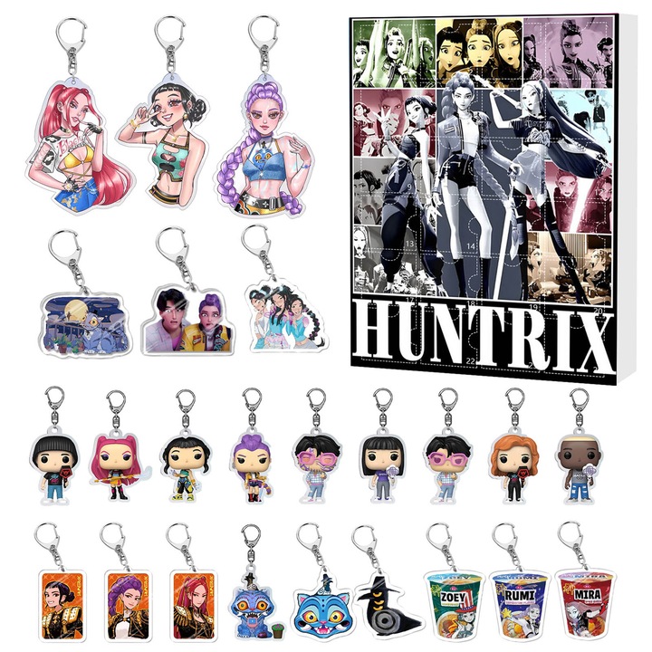 Adventi naptár karácsony, akril kulcstartó medál, KPOP Witcher