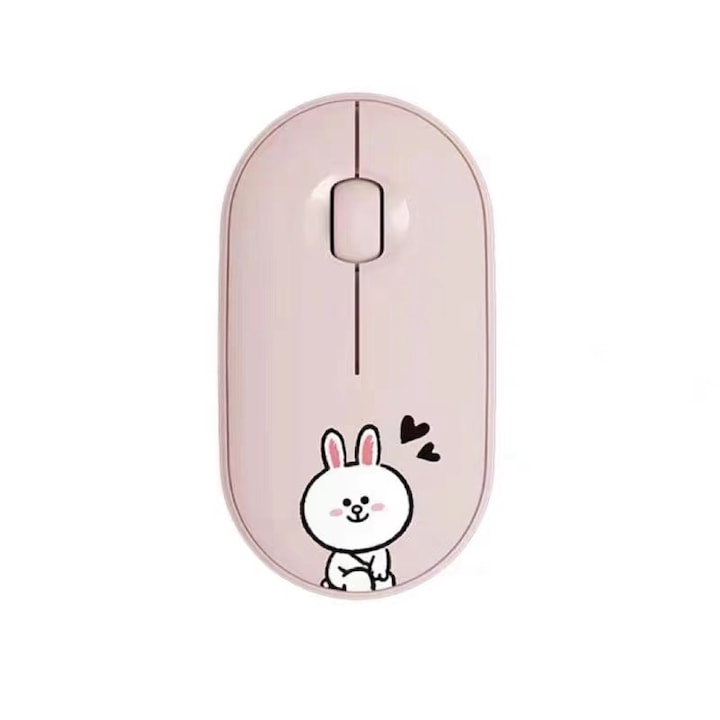 Egér vezeték nélküli Pebble M350, 2.4G Bluetooth, halk, rózsaszín