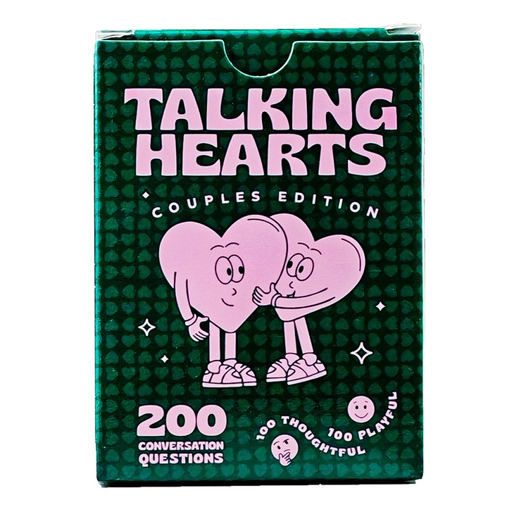 Társasjáték, Talking Hearts, beszélgetős játék, érzelmi interakció, szett pároknak