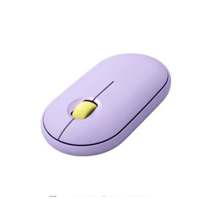 Egér vezeték nélküli Pebble M350 2.4G Bluetooth, kettős mód, lila
