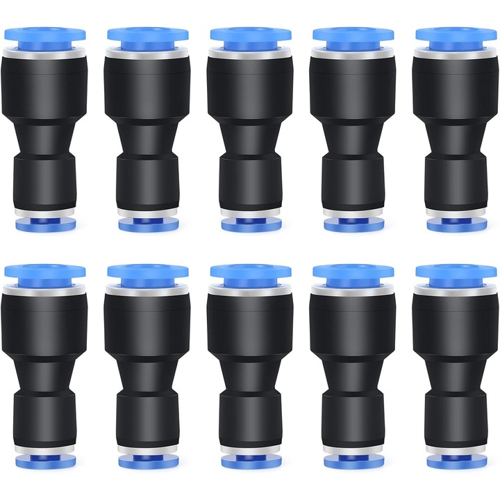 10 db redukált pneumatikus csatlakozó készlet 8x6mm piros