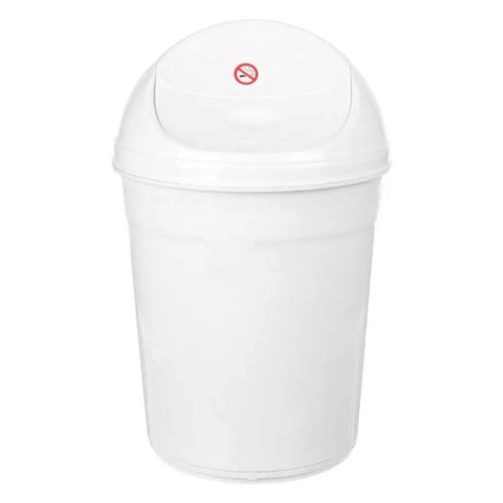 Kuka szemetes műanyag, 3.5L, 19x29 cm billenőfedéllel, téglalap alakú, 3.5L, fehér, DBR