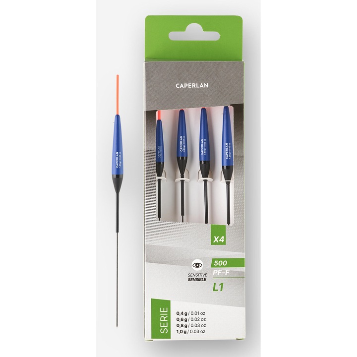 Set x4 plute pescuit stationar in iaz pf-f500 l1 x4 0, 4g 0, 6g 0, 8g 1g fara marime