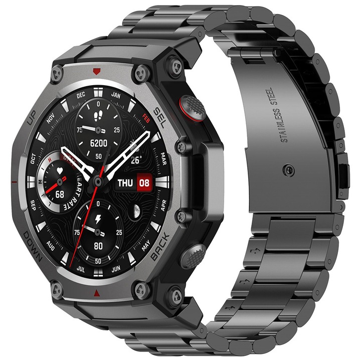 Curea smartwatch Watchband (W010) Amazfit T Rex 3 Negru