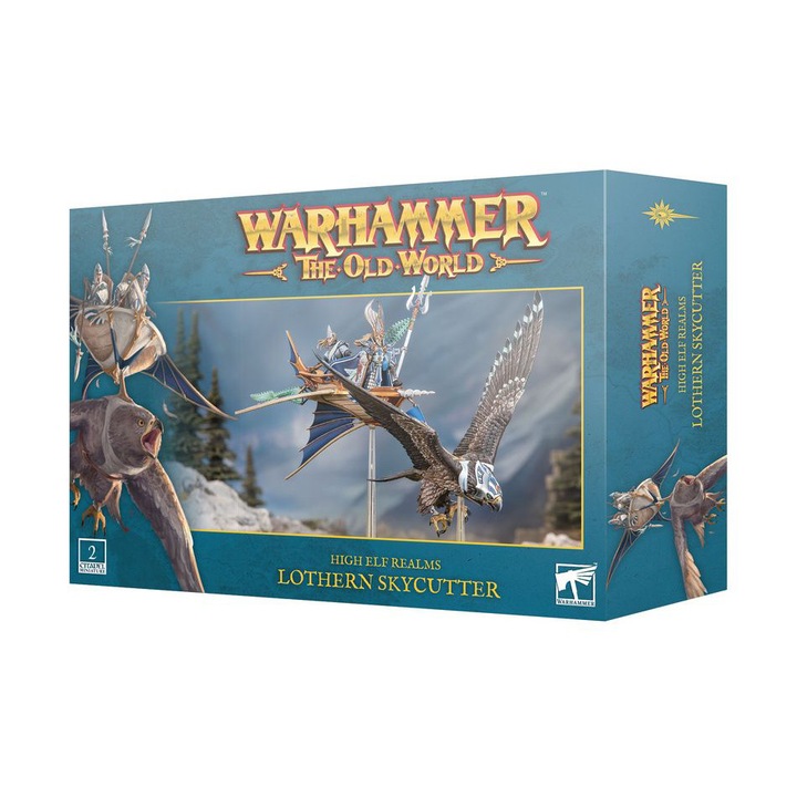 Warhammer The Old World játékkiegészítő, Lothern Skycutter High Elf Realms, Games Workshop, 74 darab, szürke