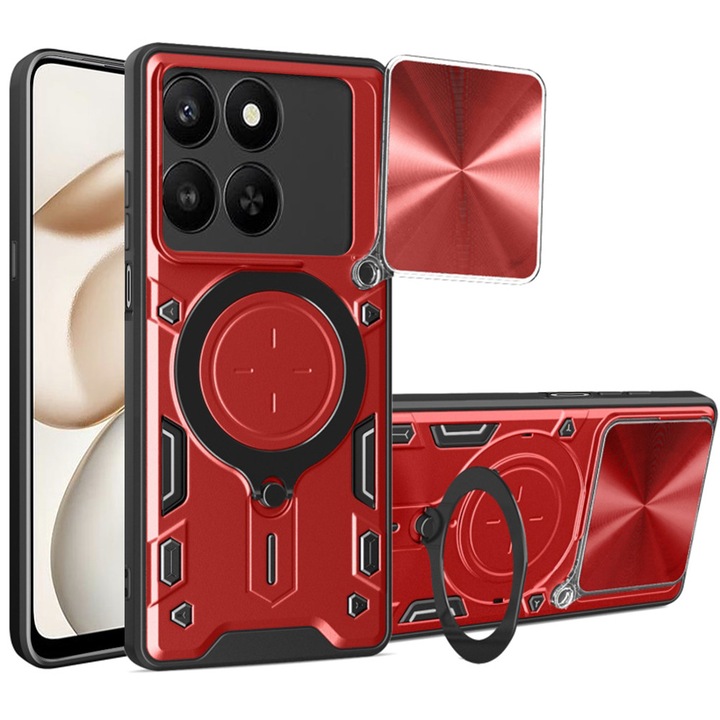 Husa telefon CamGuard Pro Honor 400 Smart 5G / 400 Smart 4G / X7d 4G Rosu