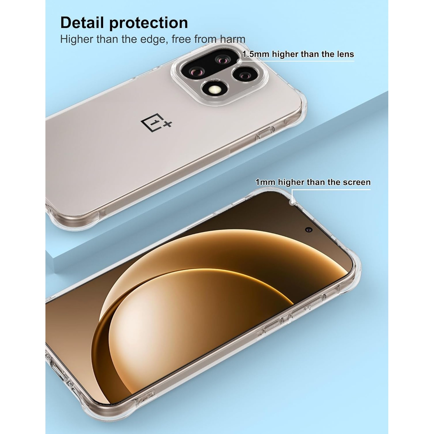 Husa pentru OnePlus 15 Slim Anti-Shock 1.5mm reinforced 4 corners, transparenta