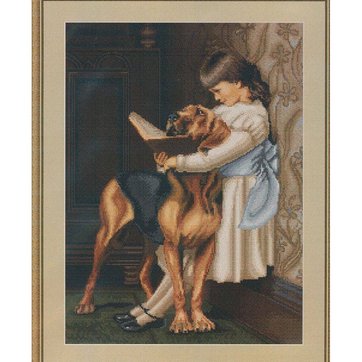 Комплект за бродиране на кръстат бод Luca-S B429 - "Час по образование" 28x40 см