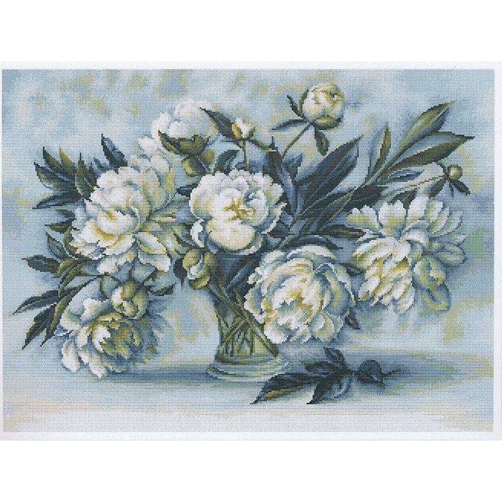 Luca-S B517 keresztszemes hímzőkészlet - "Bazsarózsák" 51x38 cm