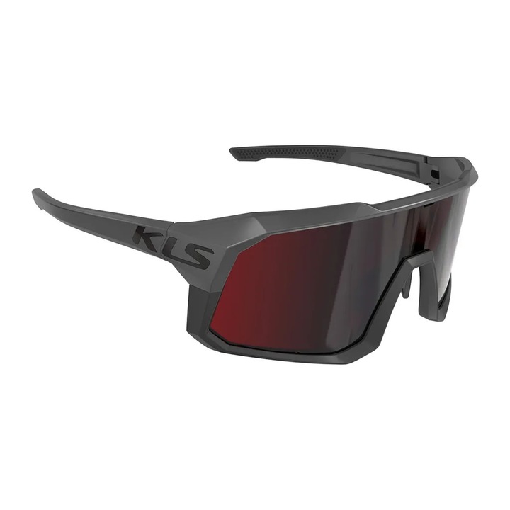 Ochelari ciclism Kellys Dice II, gri, rama din Grilamid TR90, lentile interschimbabile, husa de protectie inclusa