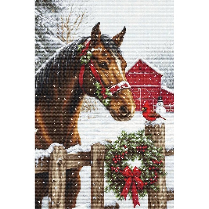 Luca-S B710 keresztszemes hímzőkészlet - "Ünnepi varázslat" 29x43 cm