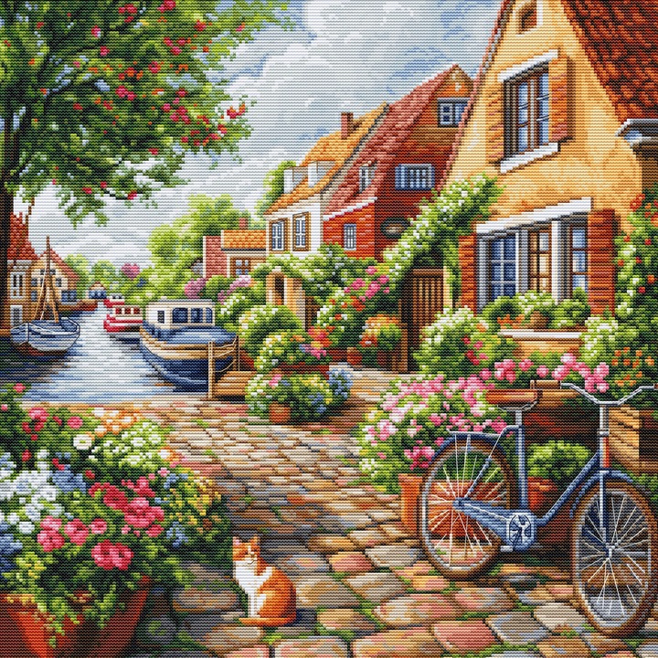 Luca-S BU5078 keresztszemes készlet - "Nyári pompája" 35x35cm