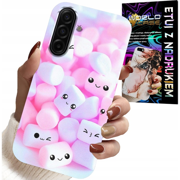Tok Samsung Galaxy A17 5G-hez, World Case, szilikon, színes nyomtatás, ütésálló védelem