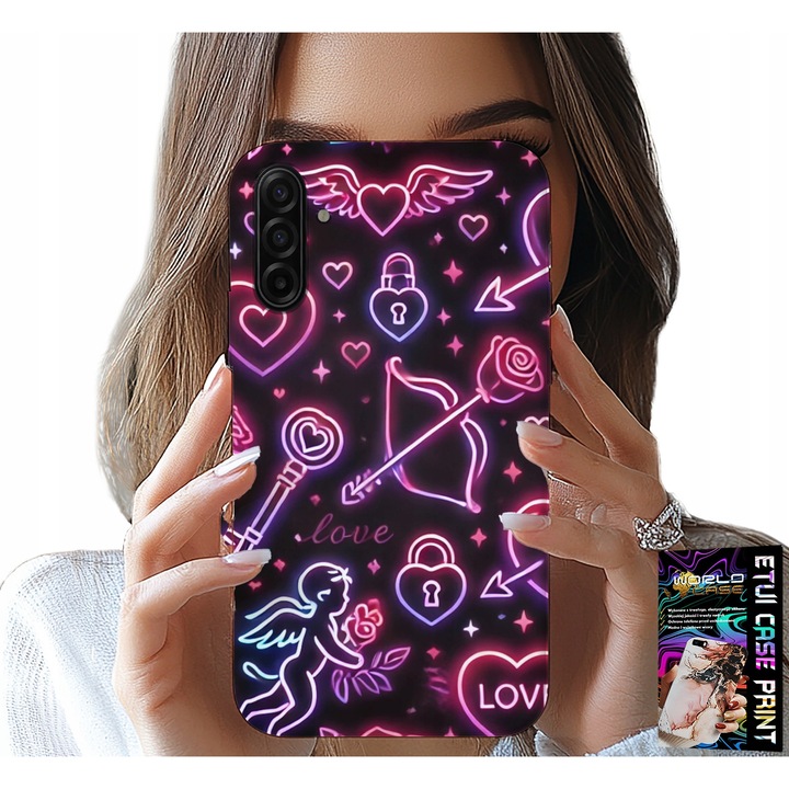 Tok Samsung Galaxy A17 5G-hez, World Case, farkas nyomtatás, személyre szabható designnal, szilikon