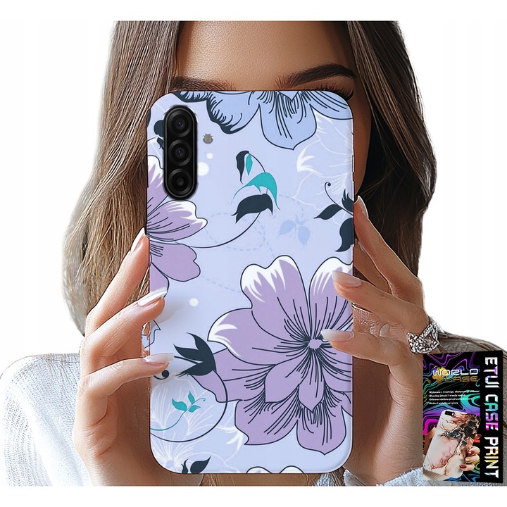 Szilikon tok Samsung Galaxy A17 5G-hez, World Case, virágmintás, teljes hozzáférés a funkciókhoz