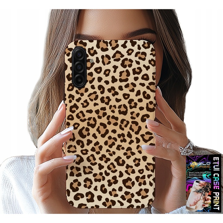 Tok Samsung Galaxy A17 5G-hez, World Case, párduc design, szilikon, 0,2cm